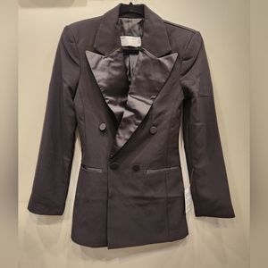 ASOS DESIGN Double Breasted Blazer, Black, Size US 8 and Size U…